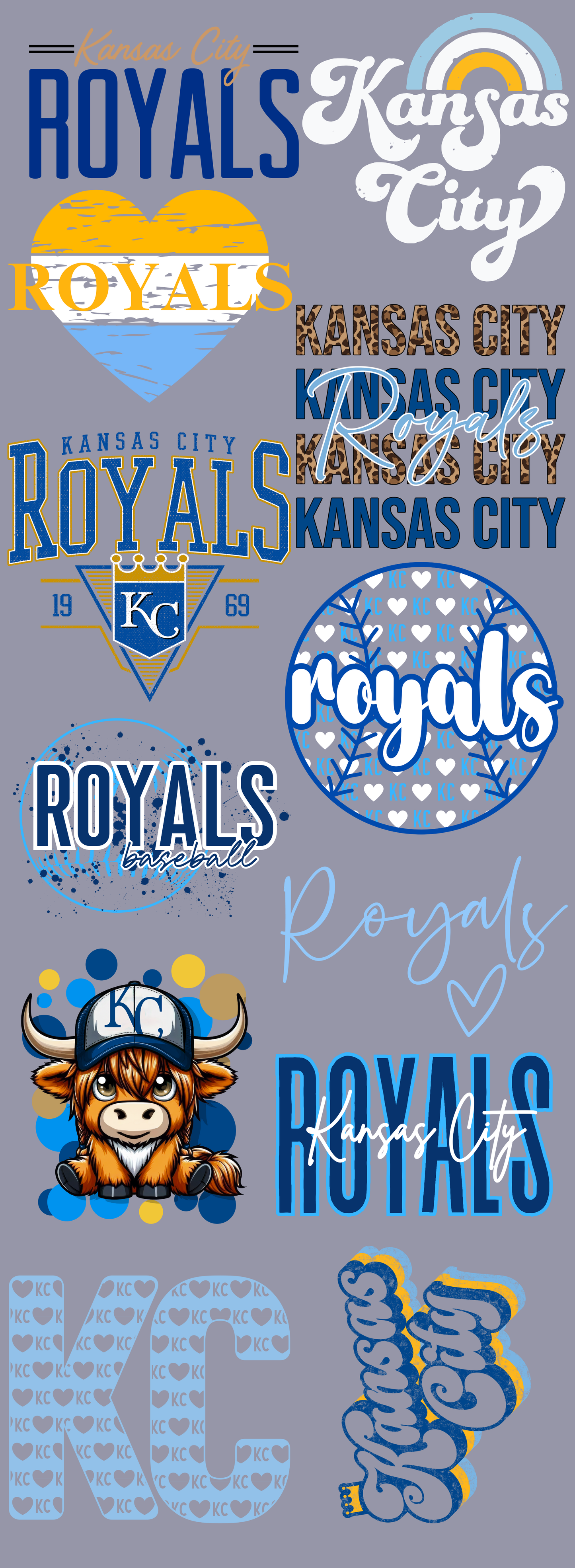 Royals 2 60 inch premade gangsheet
