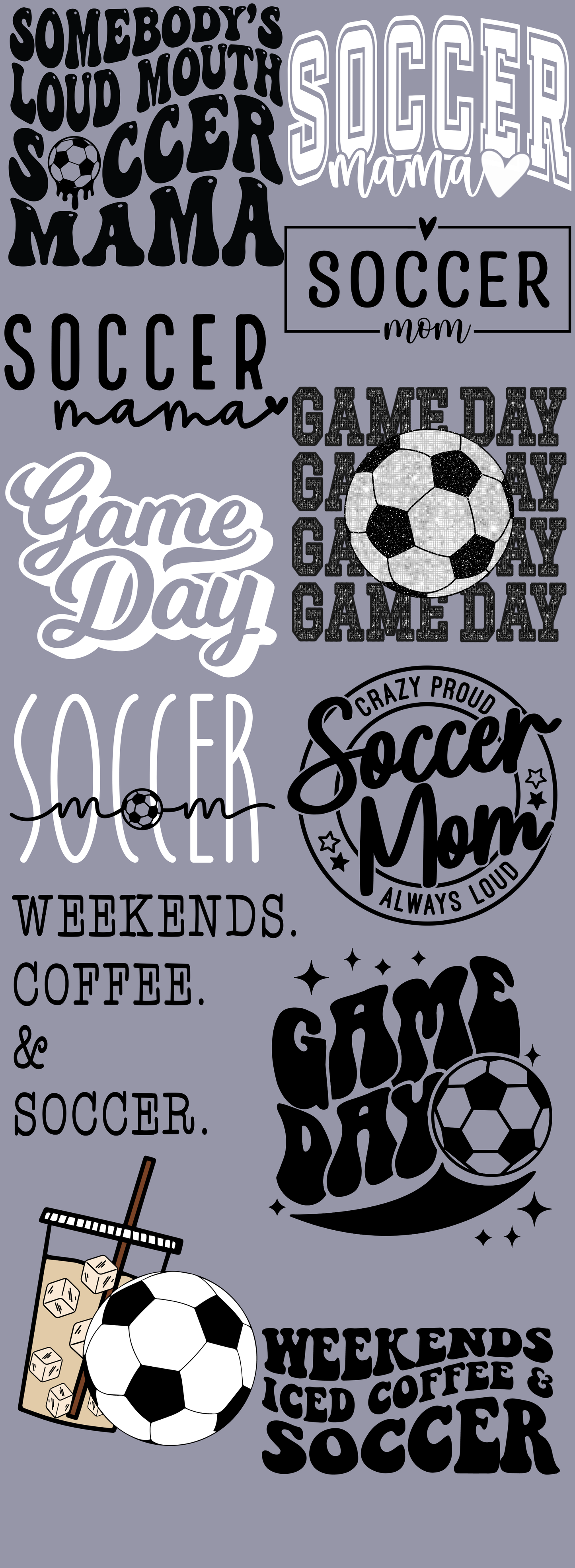 Soccer GameDay 60 inch premade gangsheet
