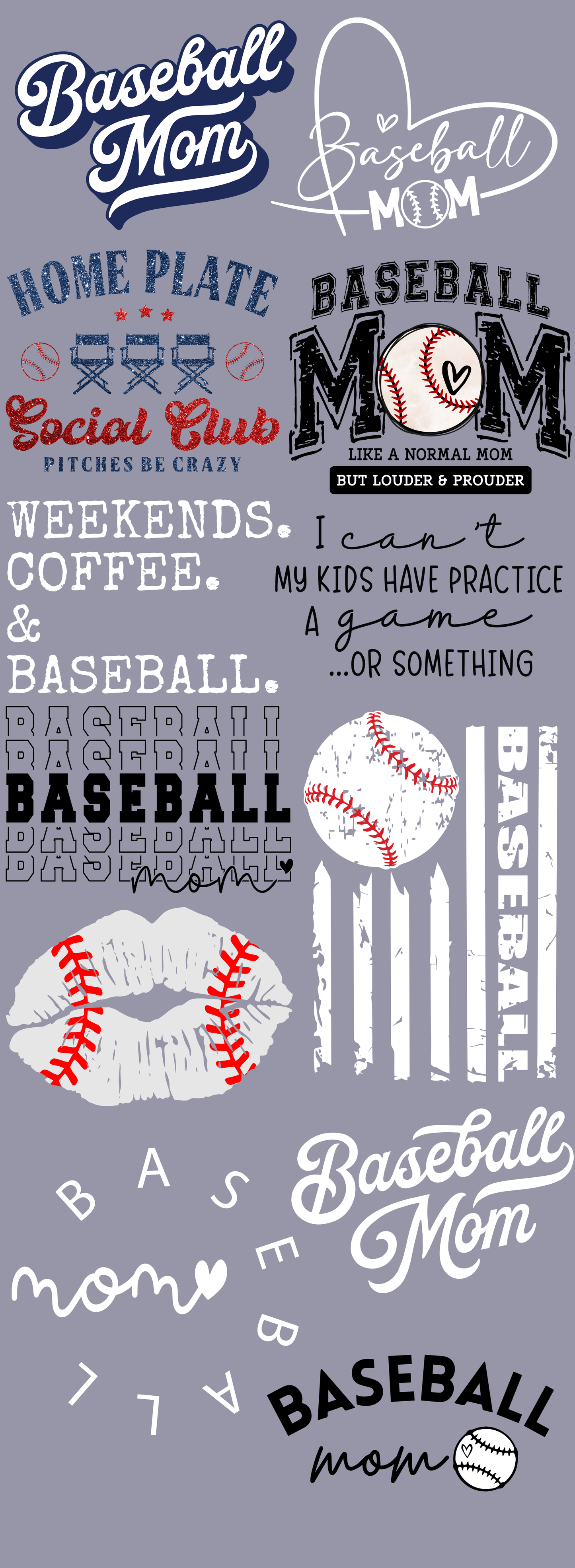 Baseball Life 60 inch premade gangsheet