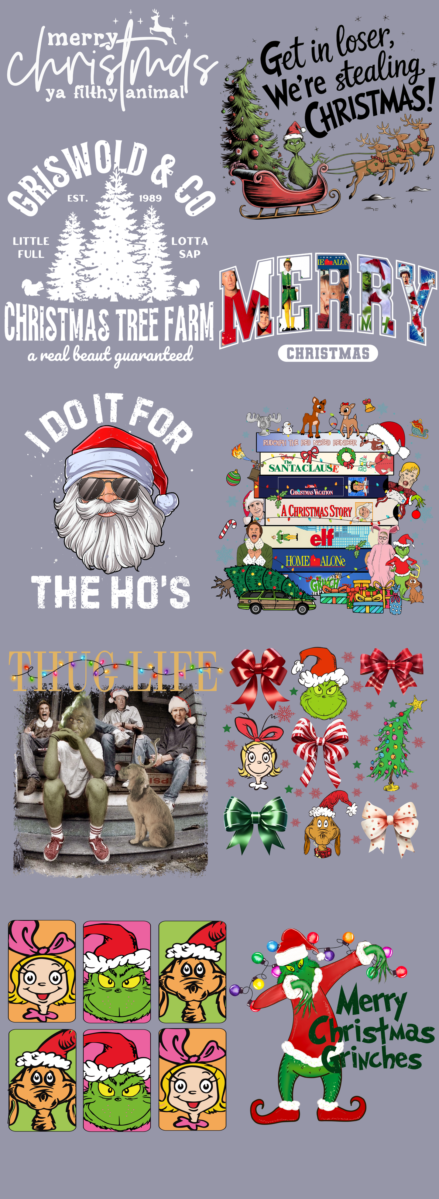 Christmas 60 inch premade gangsheet