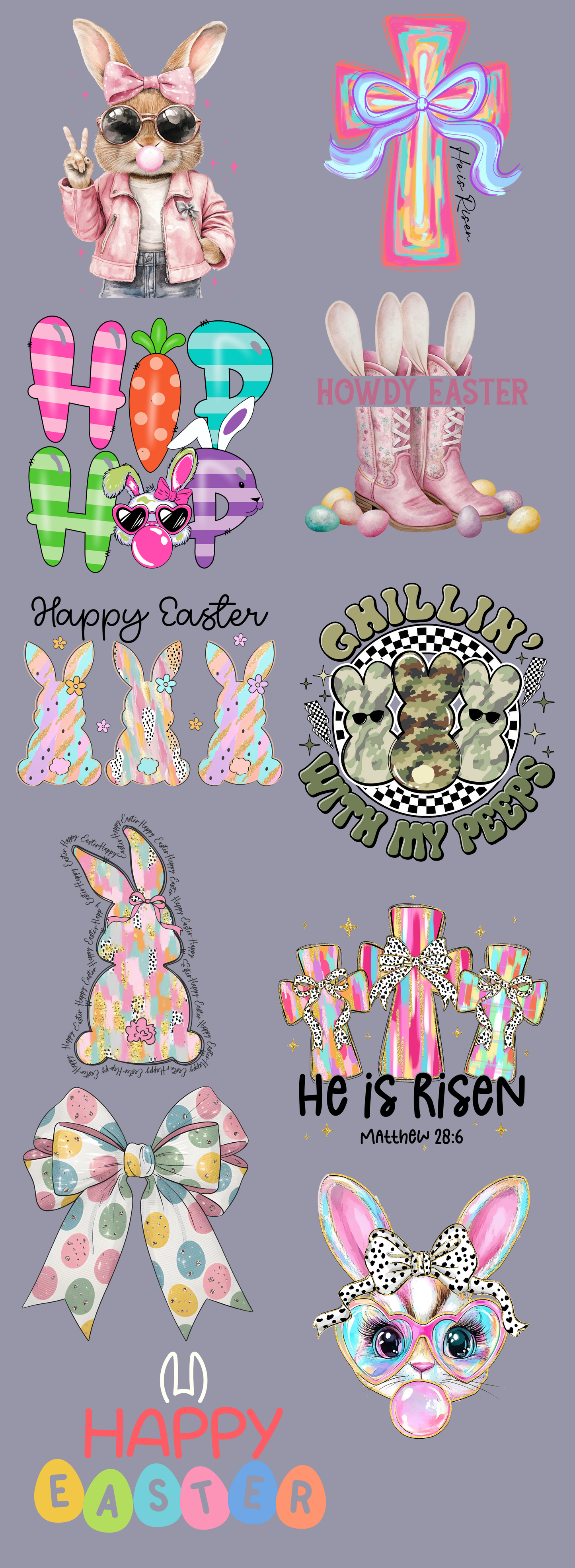 Easter 60 inch premade gangsheet