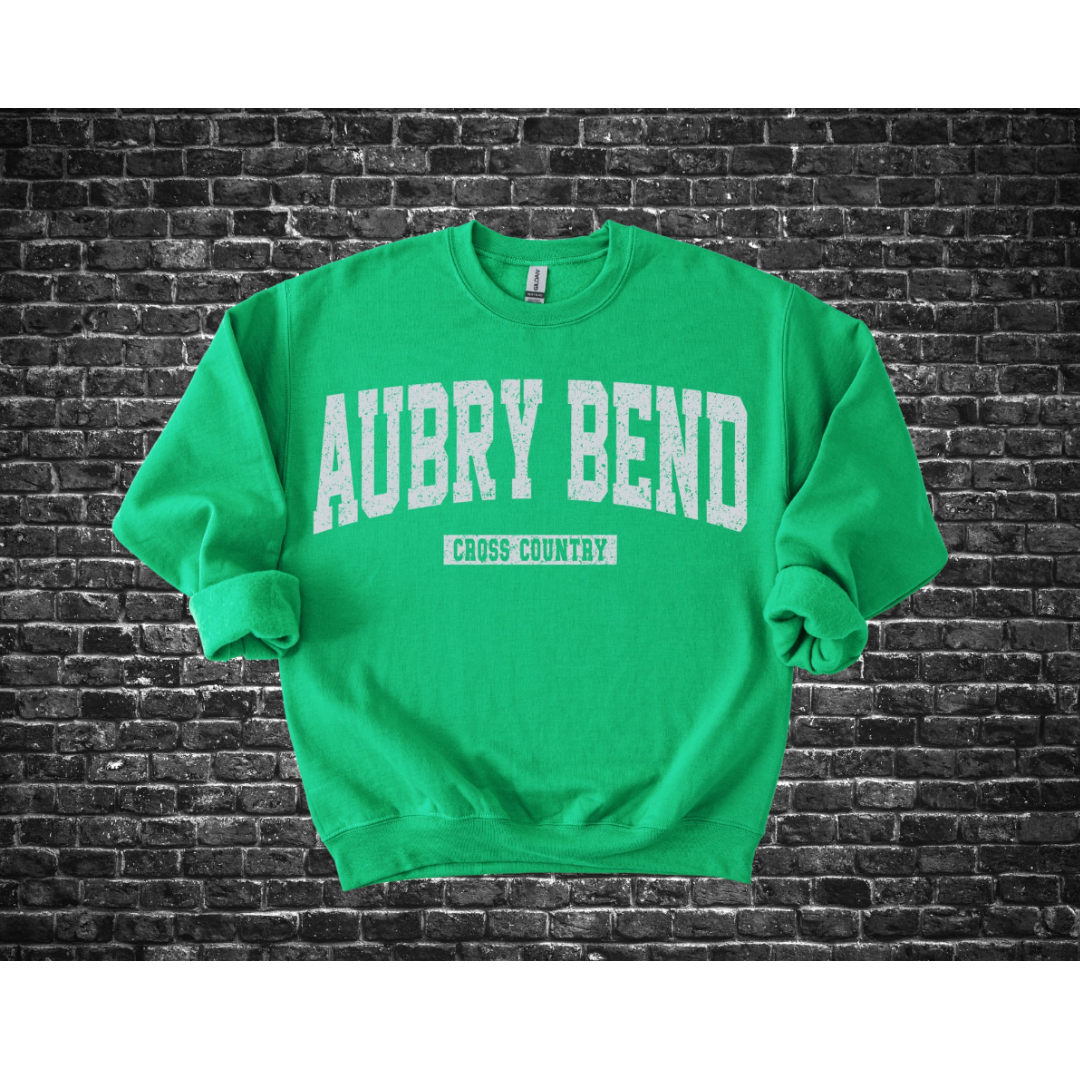 Aubrey Bend Middle School Cross County White Text