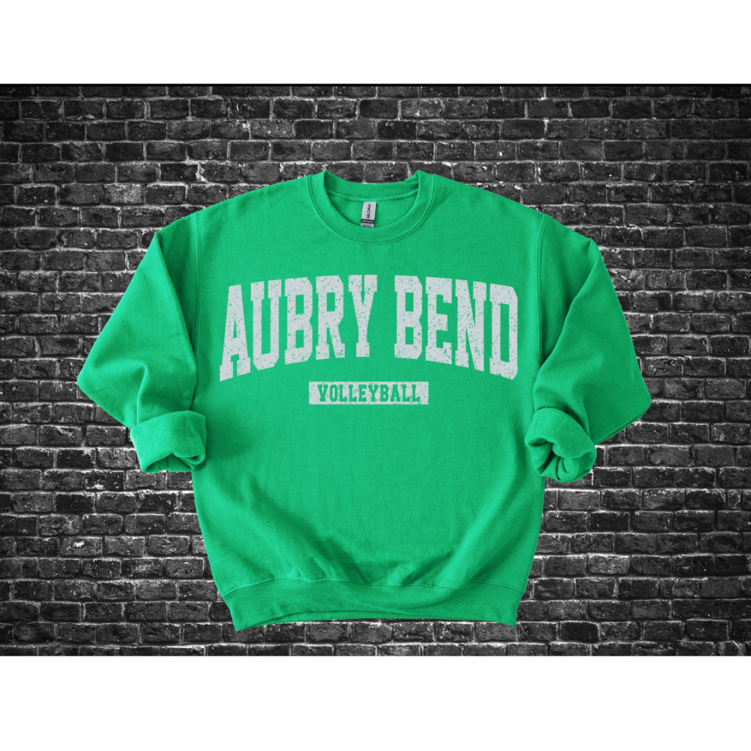 Aubrey Bend Middle School Volleyball White Text