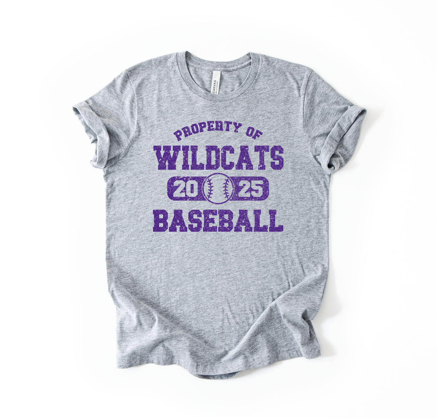 Property of Wildcats 2025 Purple Lettering