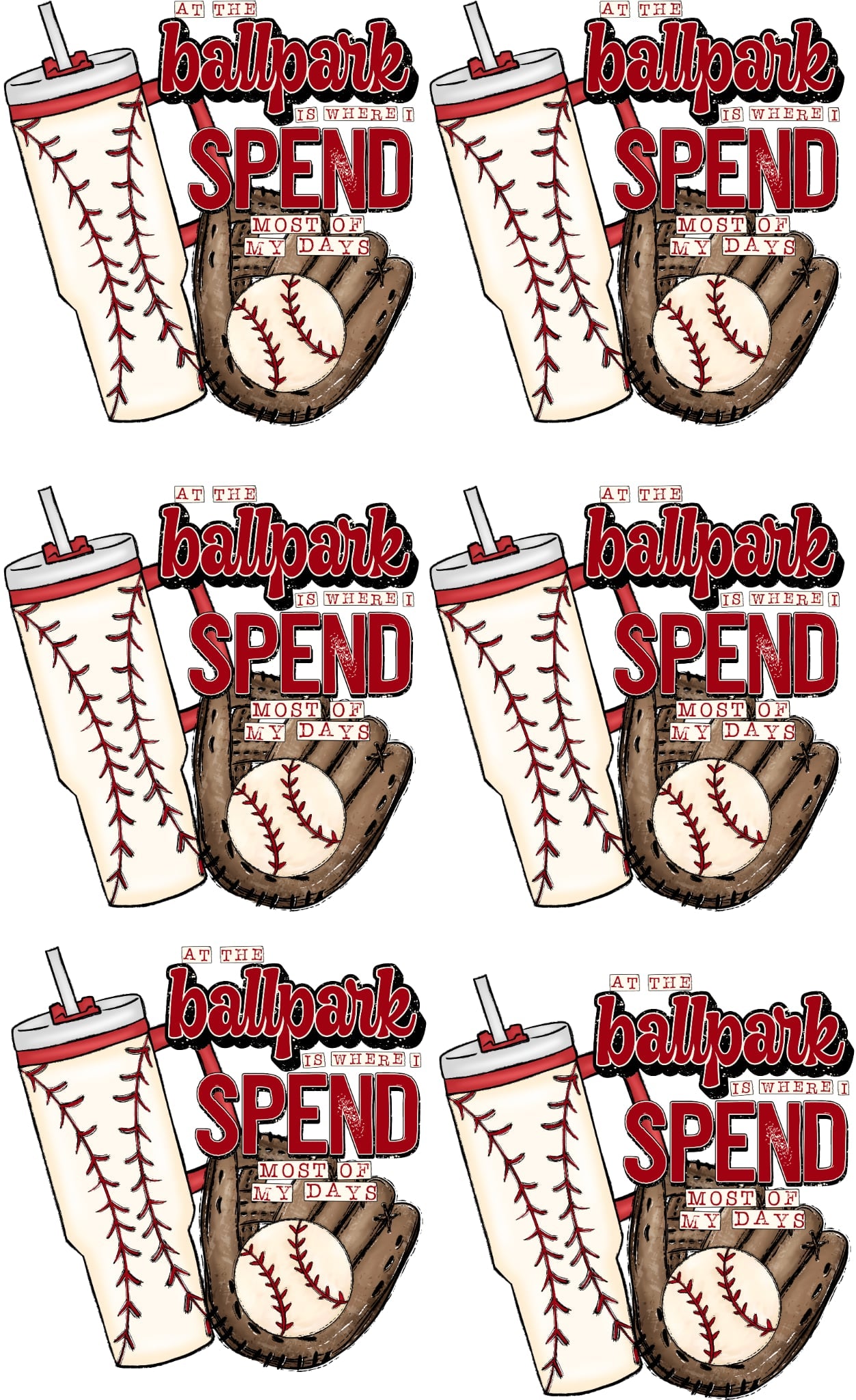 Spend my time 36 inch gang sheet