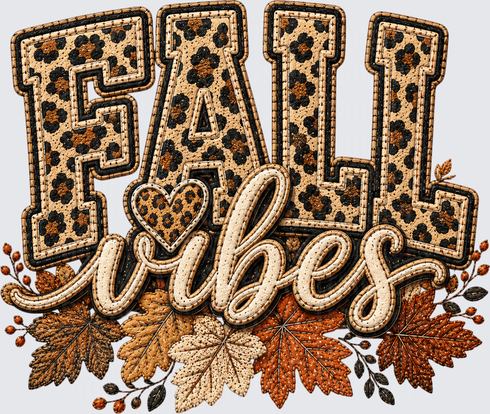 Fall Vibes Leopard and Leaves