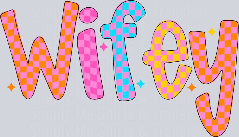 WIFEY CHECKERED DOODLE
