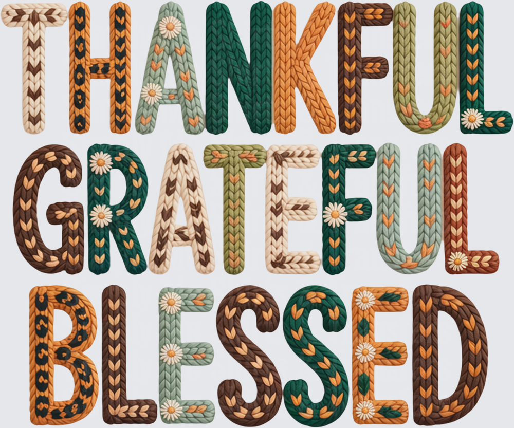 Thankful Grateful Blessed