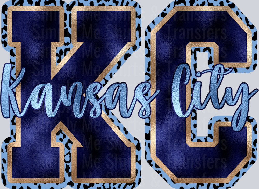 Blue KC Leopard Foil