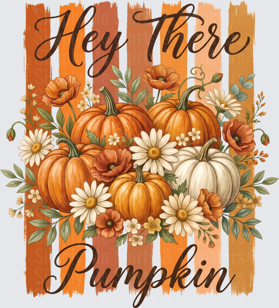 Striped Hey There Pumpkin