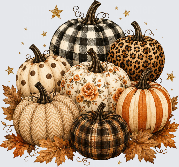 Leopard and Gingham Pumpkin
