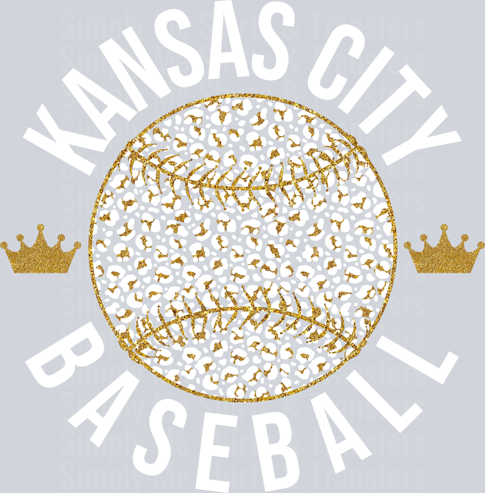 KC BASEBALL LEOPARD GLITTER