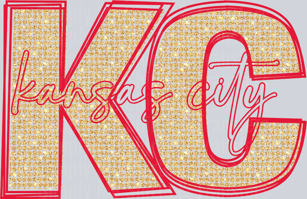 Rhinestone KC Red Gold