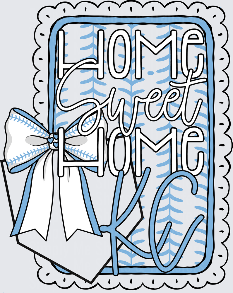 Home Sweet Home Kentucky Outline with Chevron Pattern and Bow