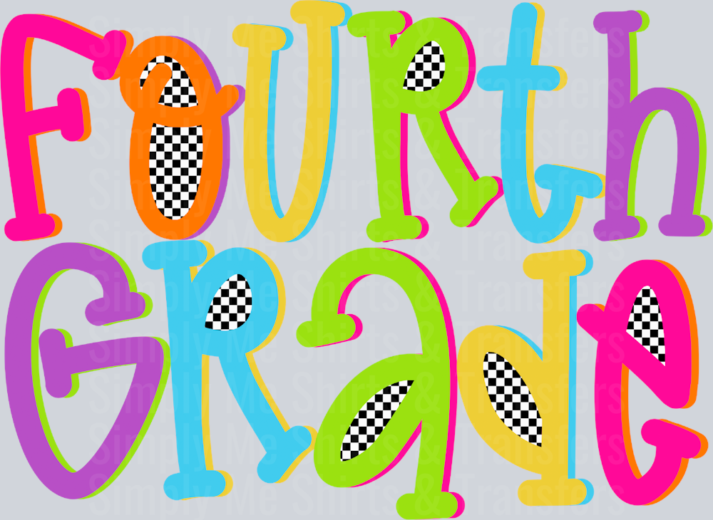 FOURTH GRADE COLORFUL CHECKERED
