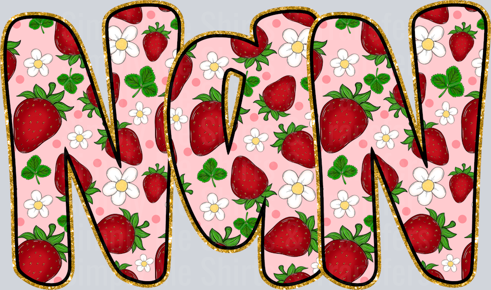 Nan strawberry print