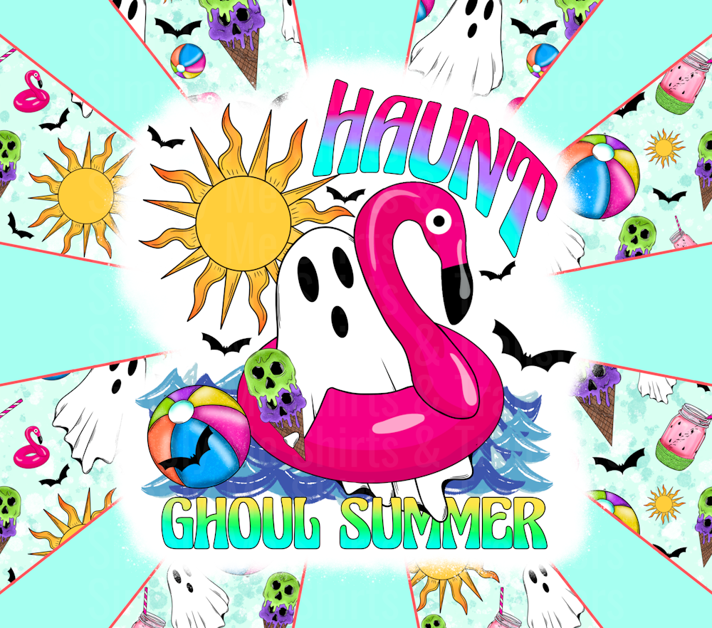 Haunt ghoul summer 20 oz tumbler wrap