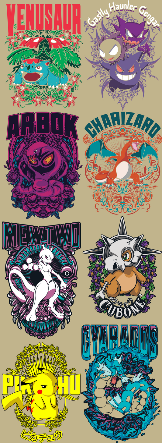 Poke Friends 60 inch premade gangsheet