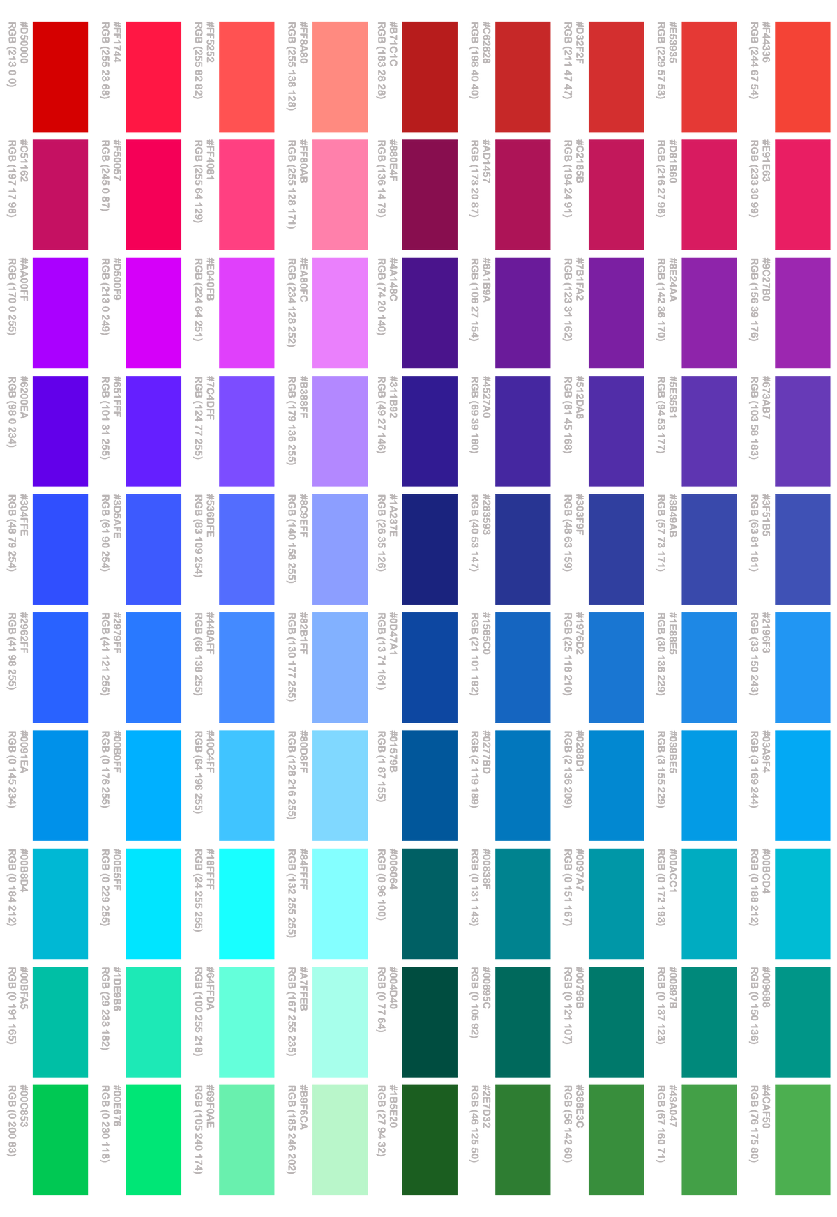 Color Counter Chart Color Chart – Simply Me Shirts & Transfers