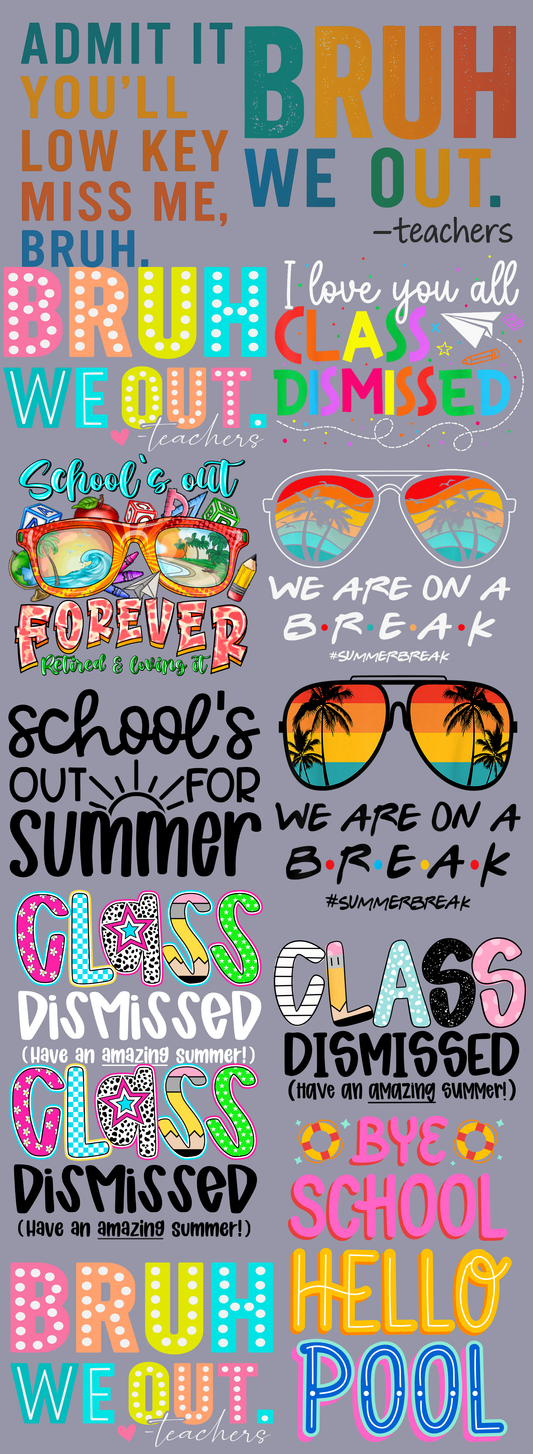 Teacher/ School 60 inch premade gangsheet