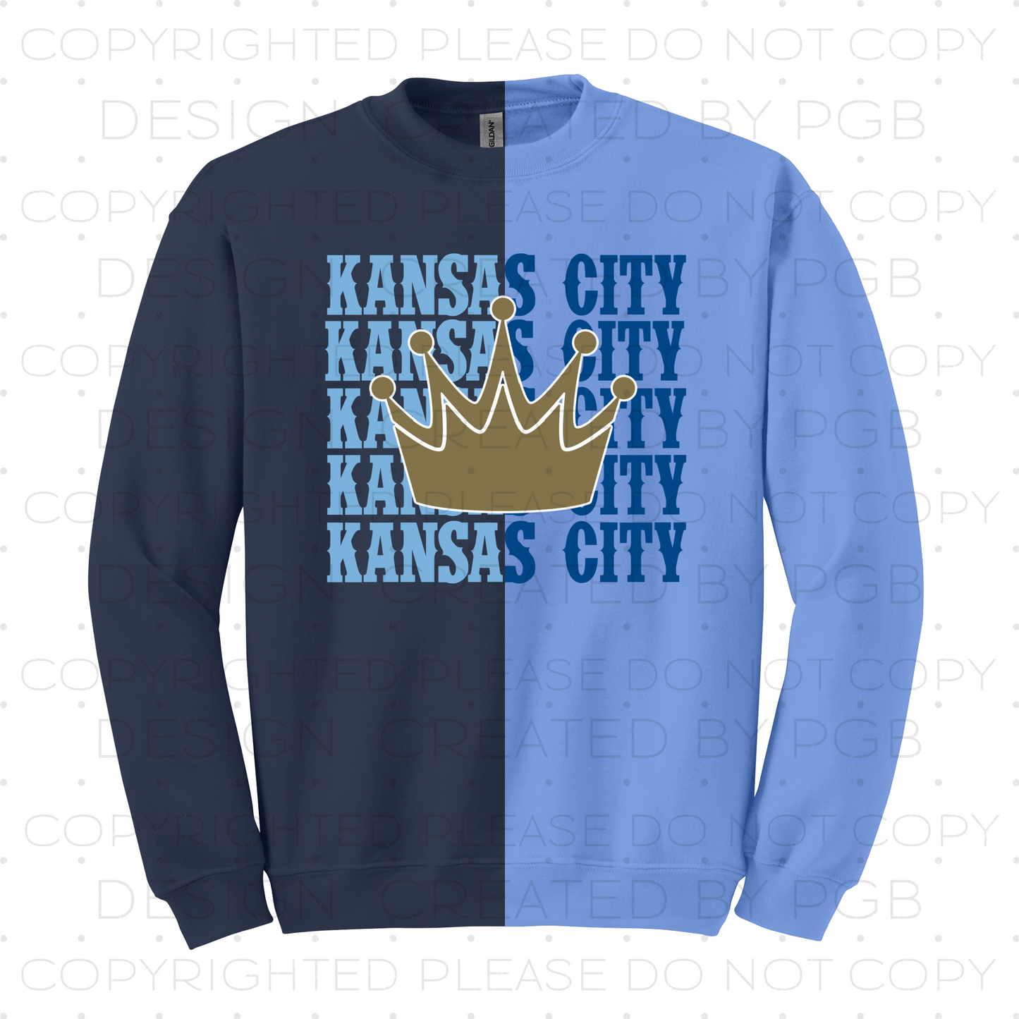 KC Baseball Stack Light Blue