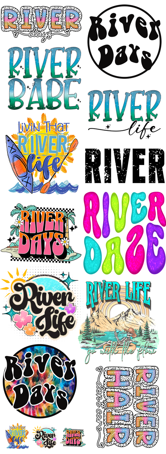 River Days 60 inch premade gangsheet