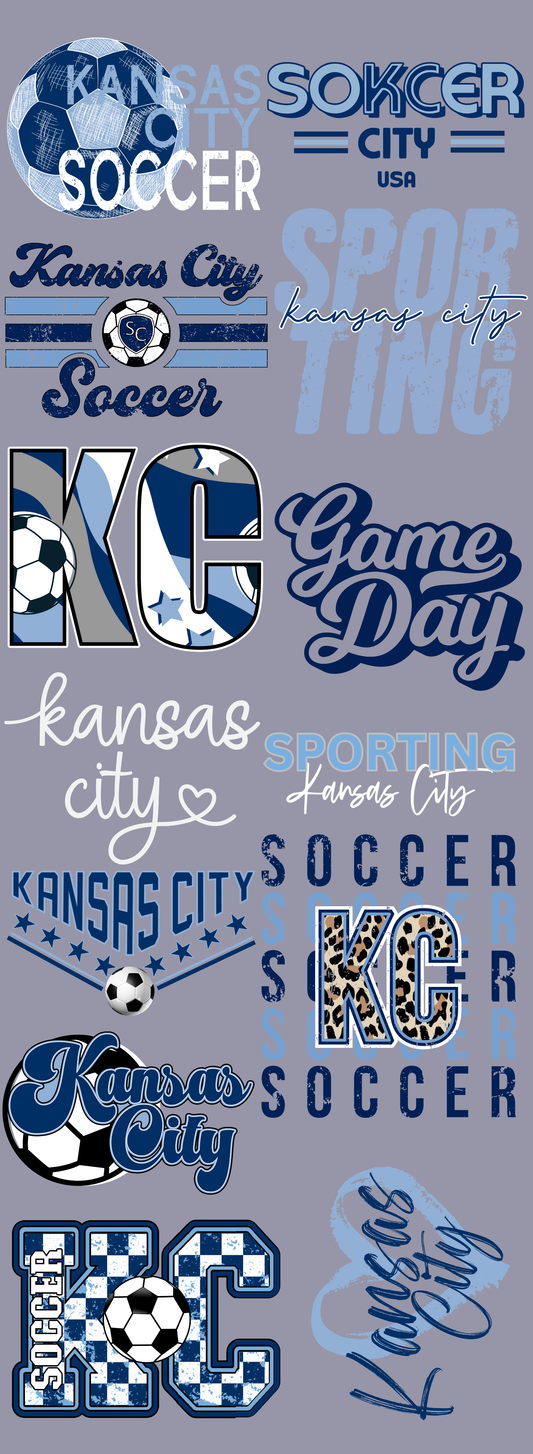 KC Soccer Gameday 60 inch premade gangsheet