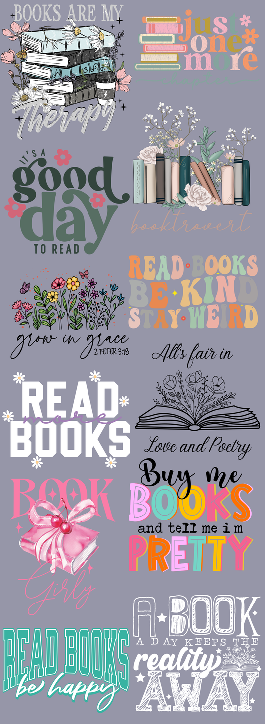 Book Girlies 60 inch premade gangsheet