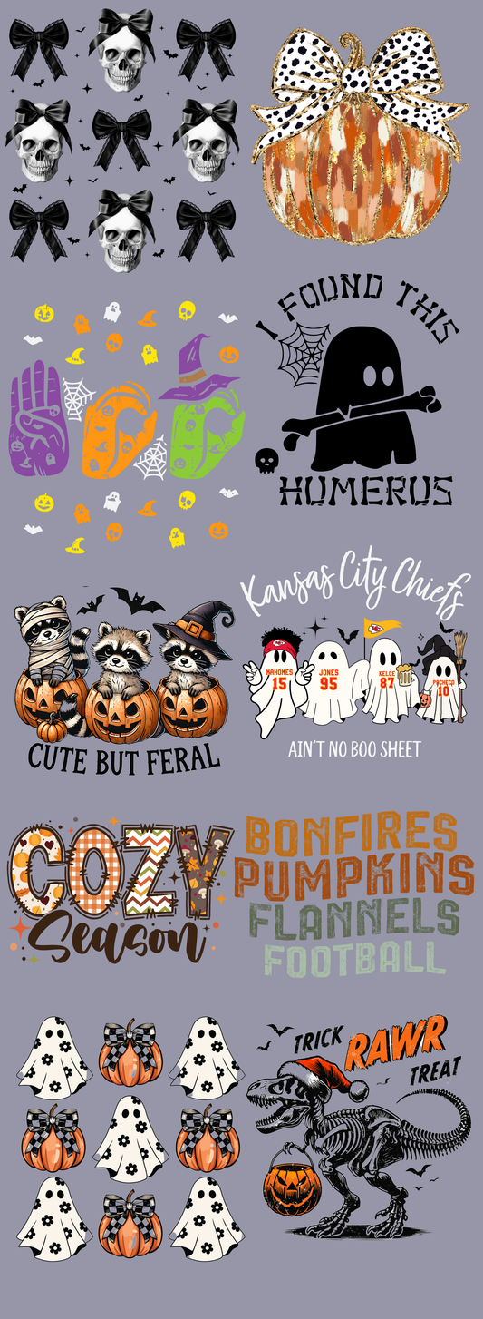 Halloween 60 inch premade gangsheet
