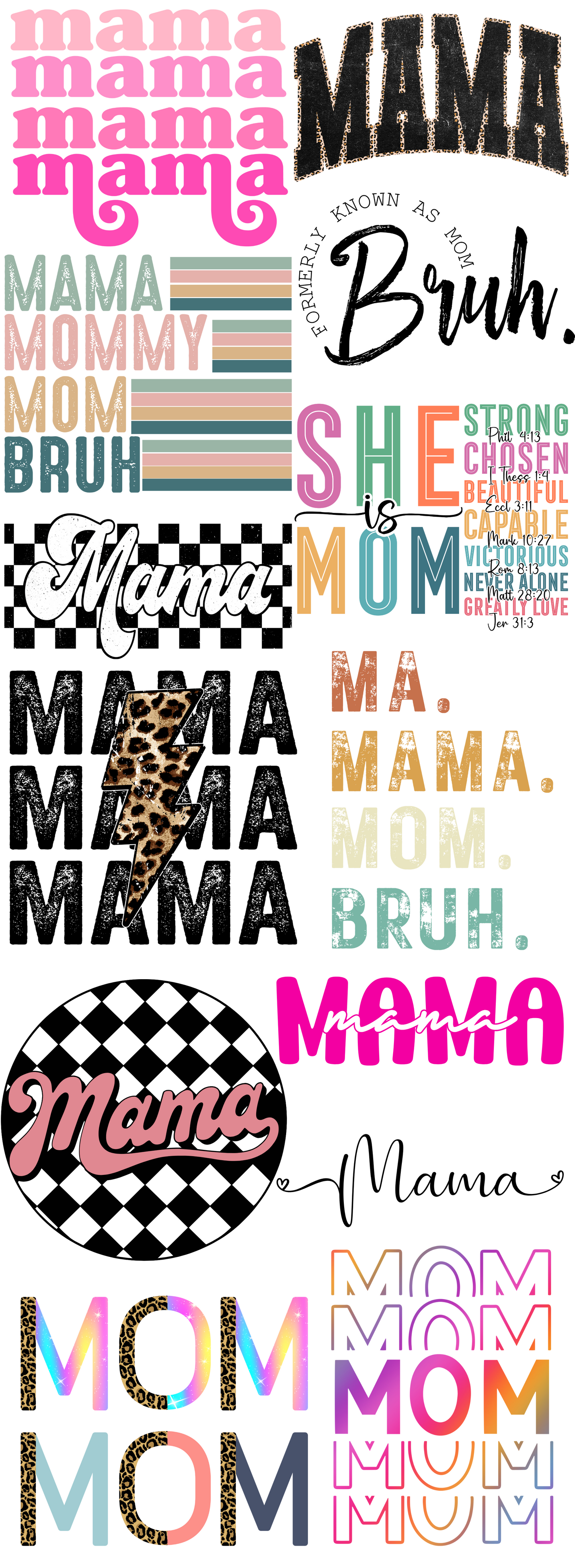 Mama #1 60 inch premade gangsheet