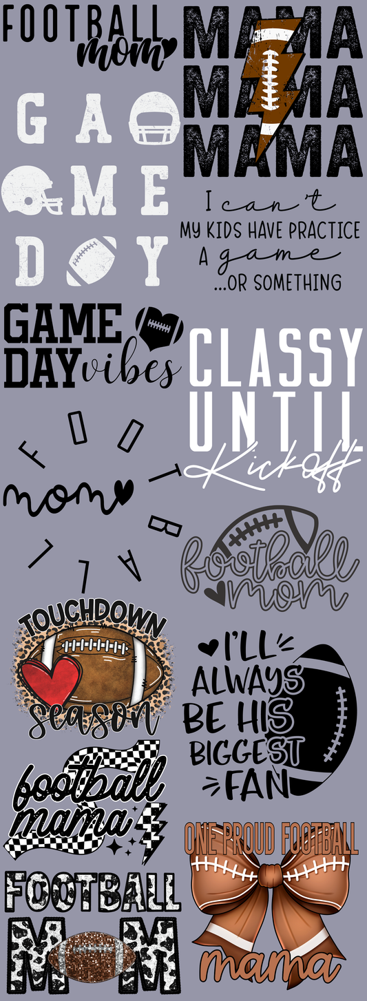 Football Gameday 60 inch premade gangsheet