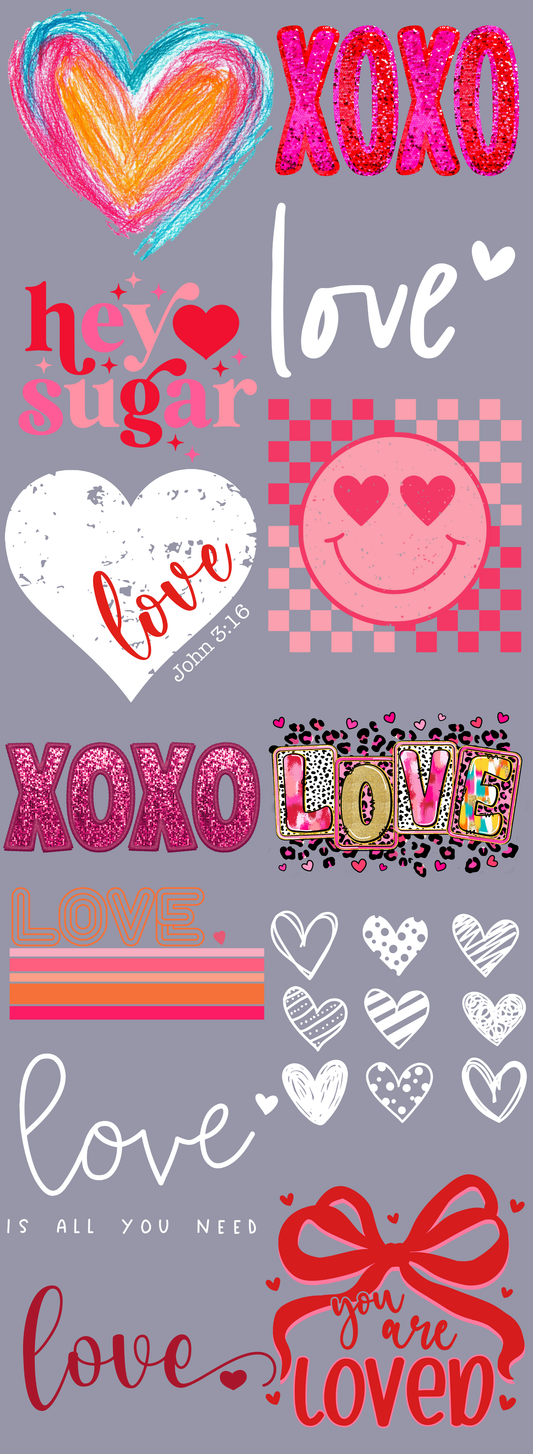 Valentine's Day 60 inch premade gangsheet