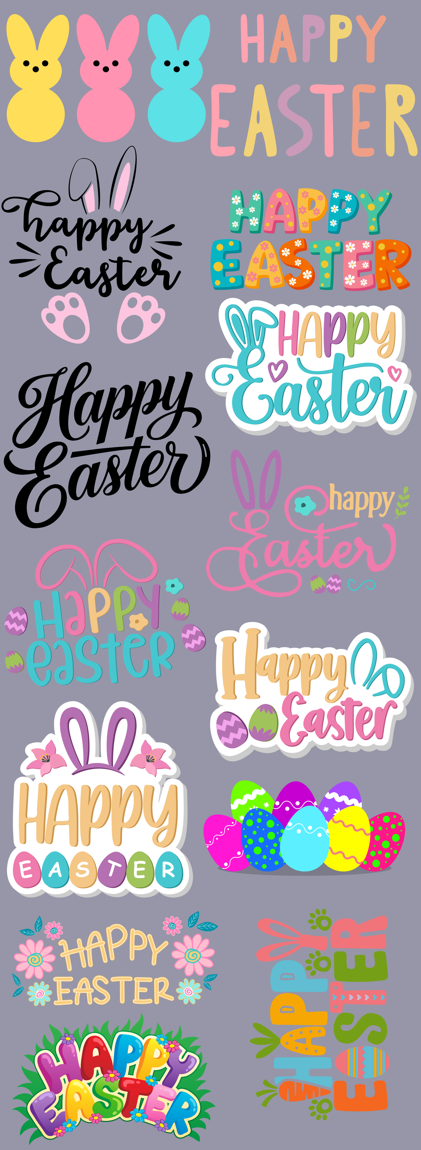 Easter 60 inch premade gangsheet