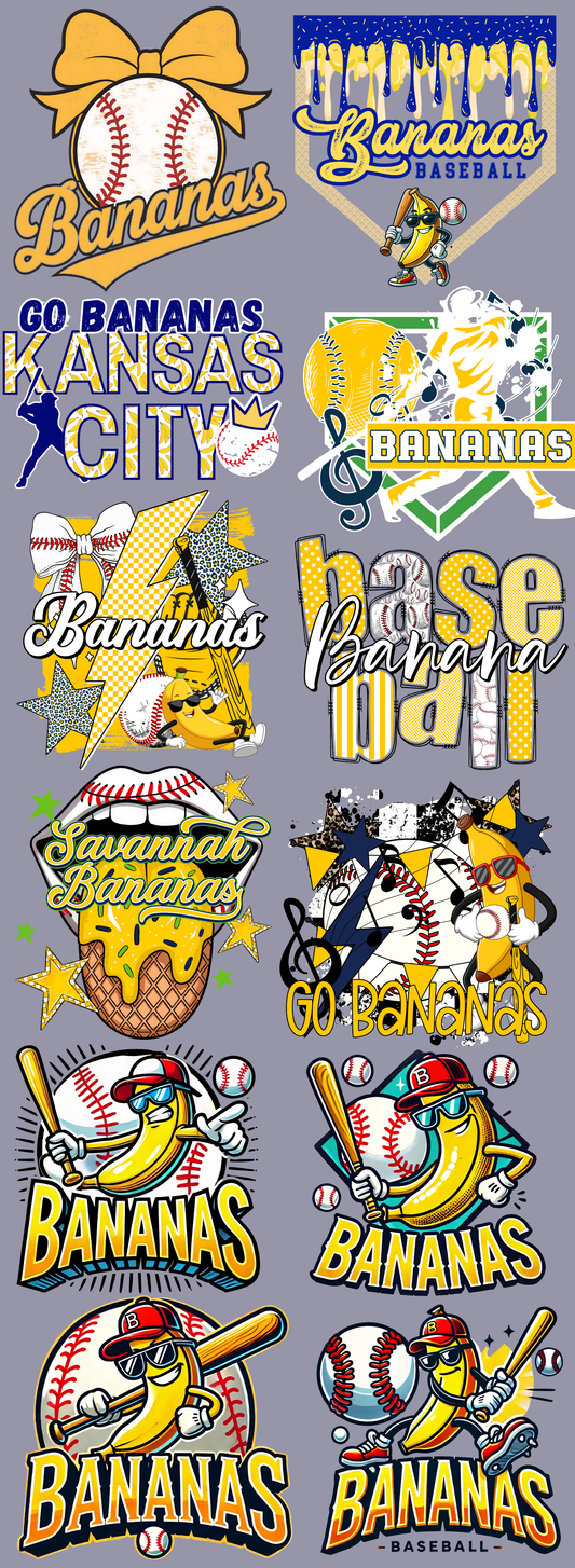 Bananas 60 inch premade gangsheet