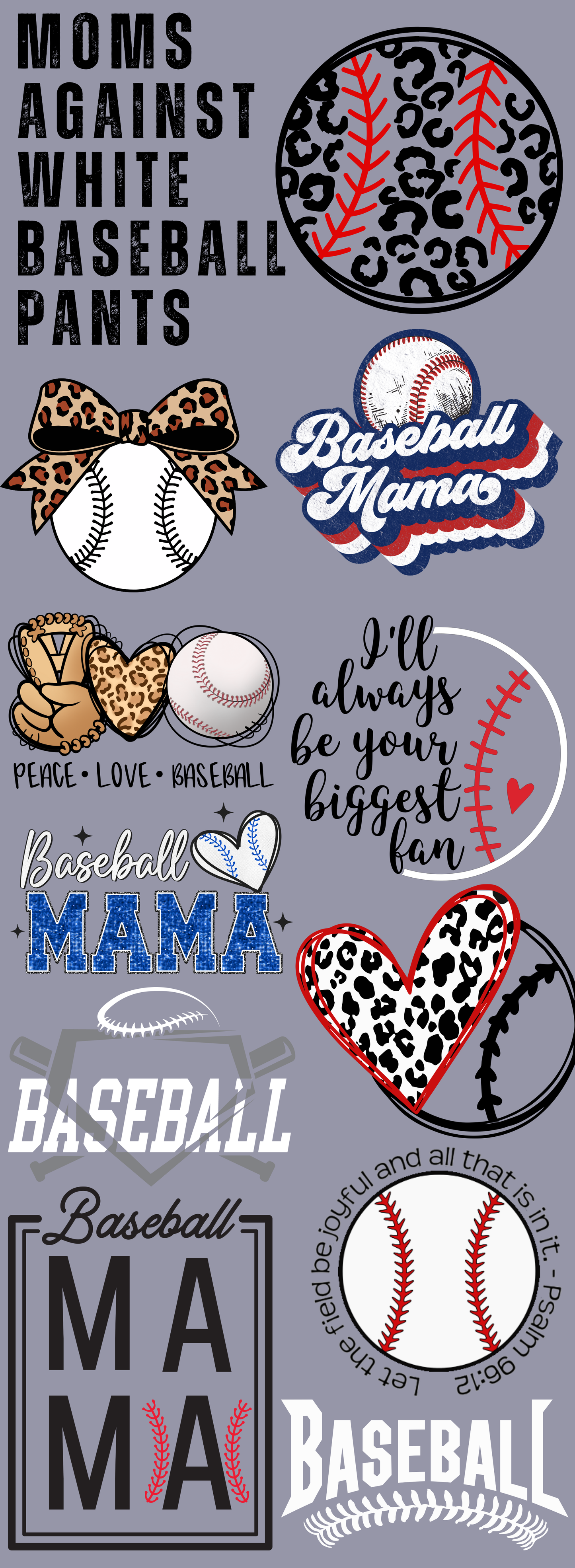 Baseball Life 60 inch premade gangsheet