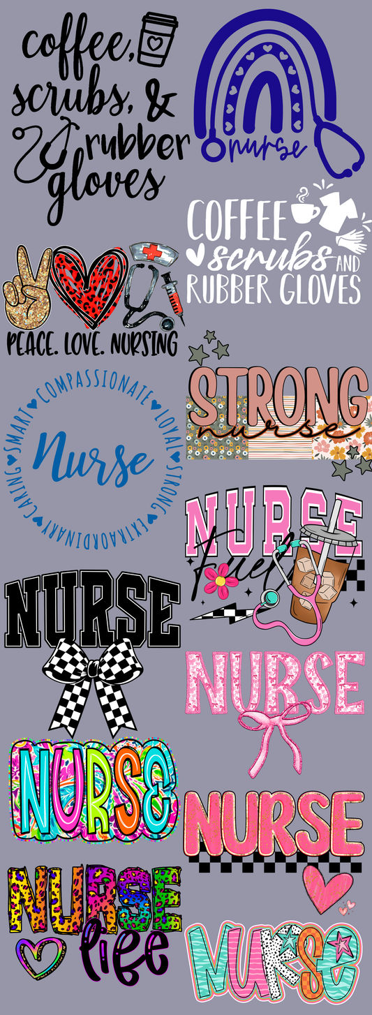 Nurse 60 inch premade gangsheet