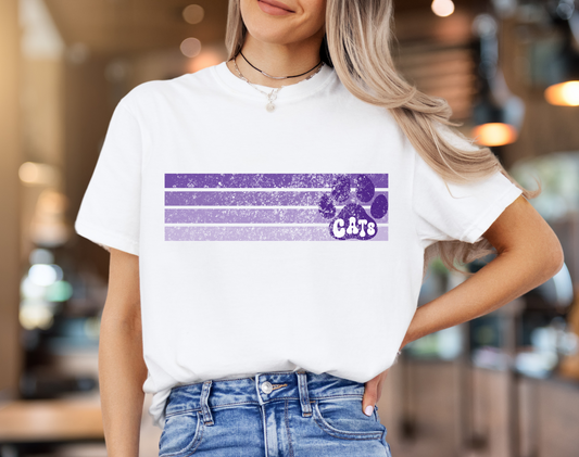 Cats Vintage Stripe