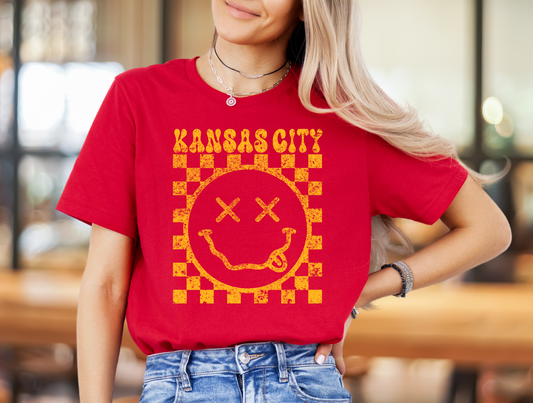Kansas City Smile Grunge Retro Gold