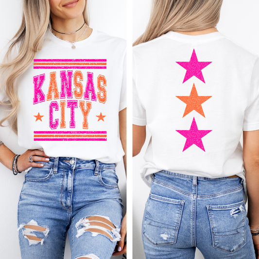 Kansas City Vintage Hot Pink and Orange