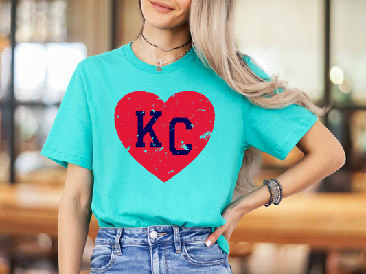KC Heart red and blue