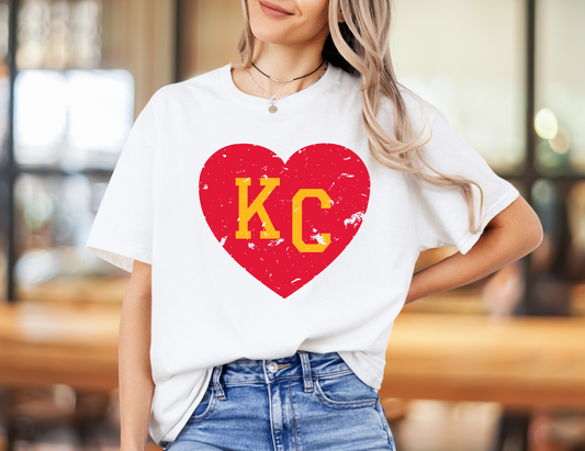 Kansas City Heart Red & Gold