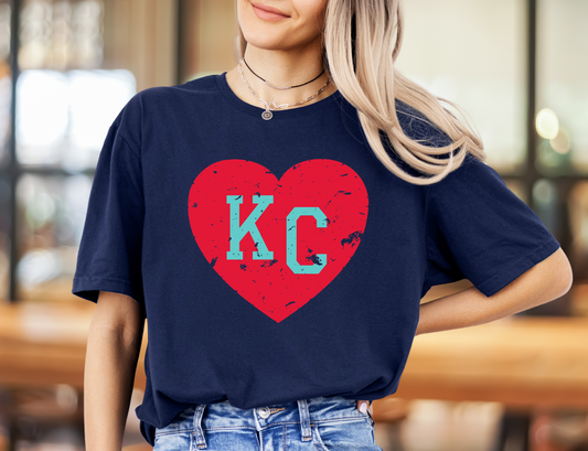 Kansas City Heart Red and Teal