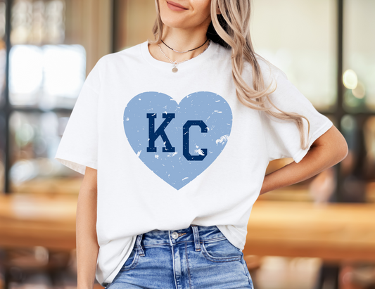 KC Heart Soccer Blue