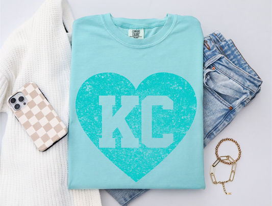 KC Heart Teal