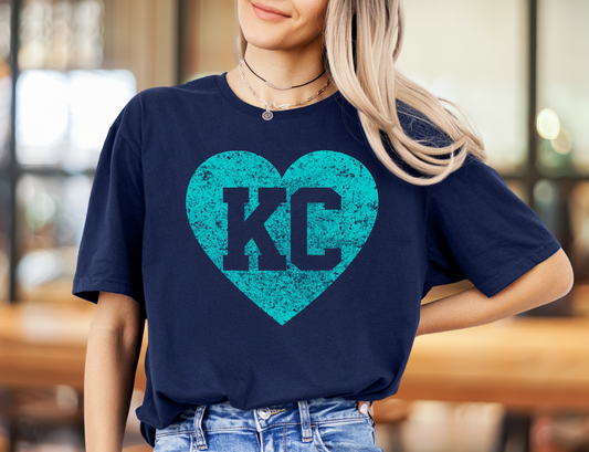 KC Heart Teal