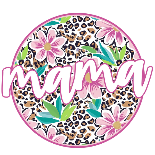 Mama Circle Floral Leopard