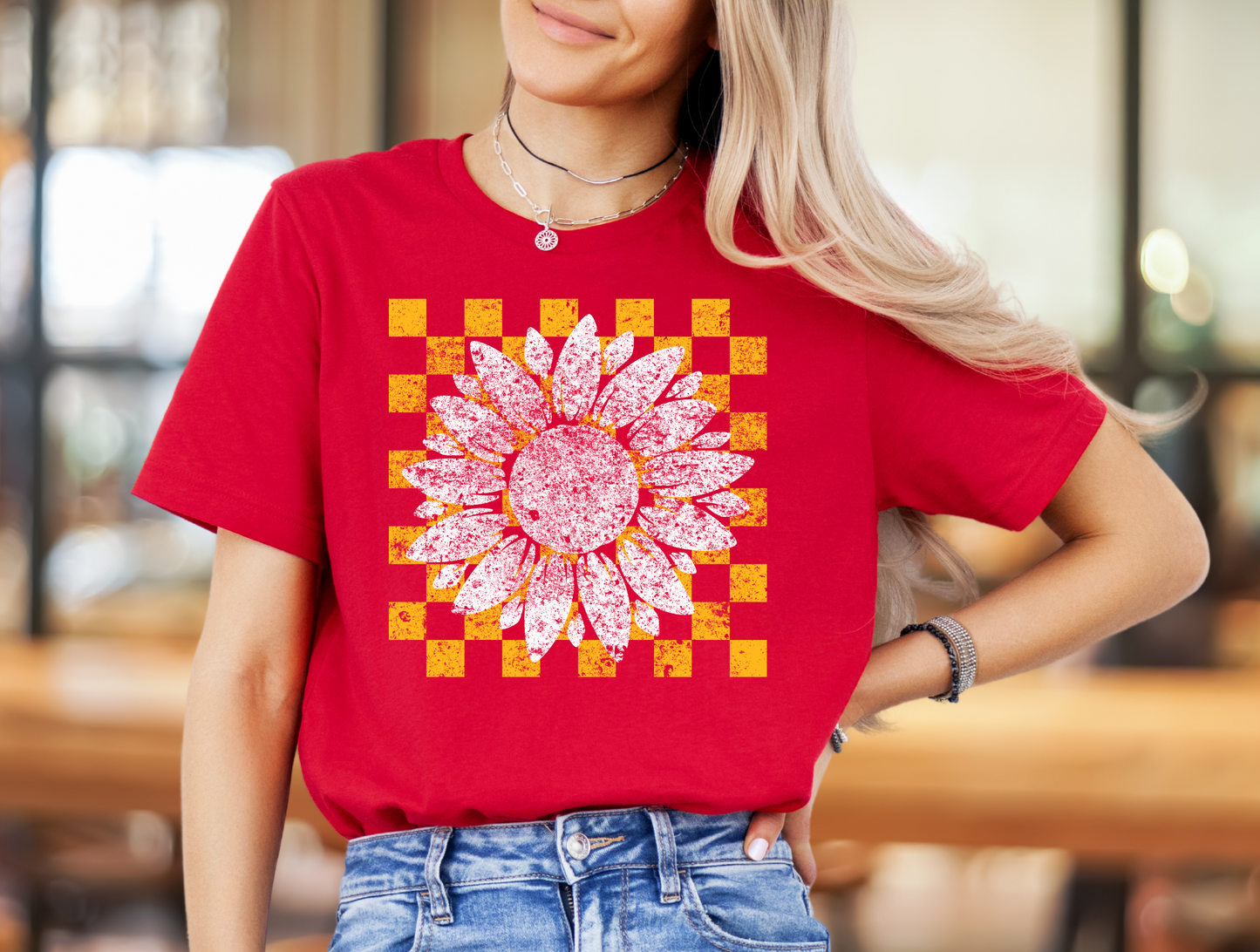 Retro Sunflower White and Gold