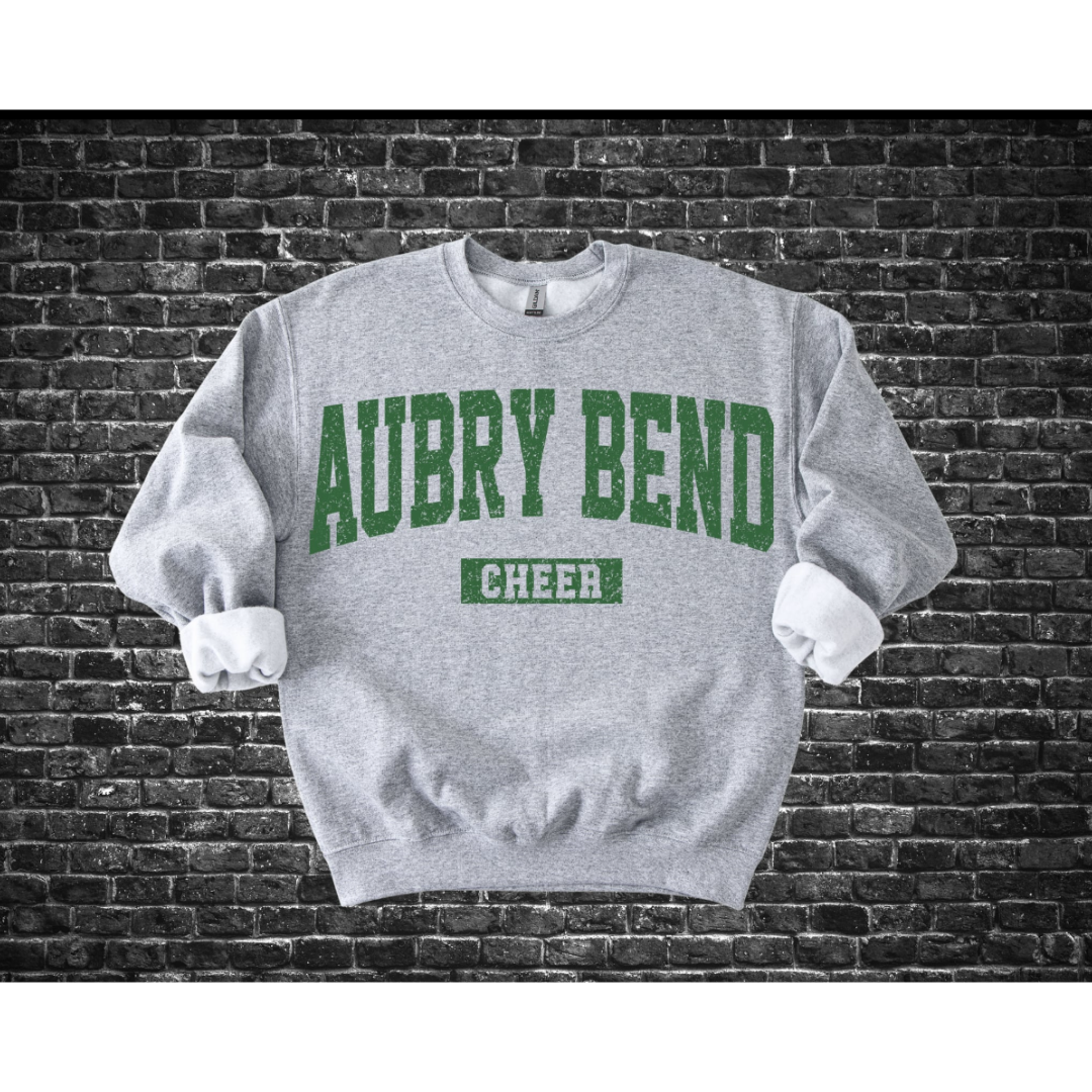 Aubrey Bend Middle School Cheer Green Text