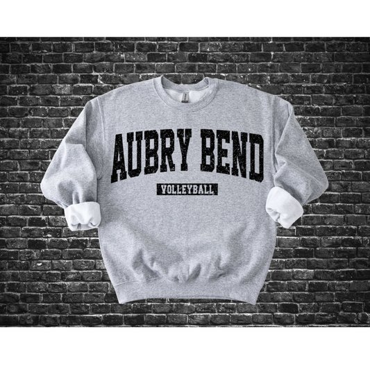 Aubrey Bend Middle School Volleyball Black Text
