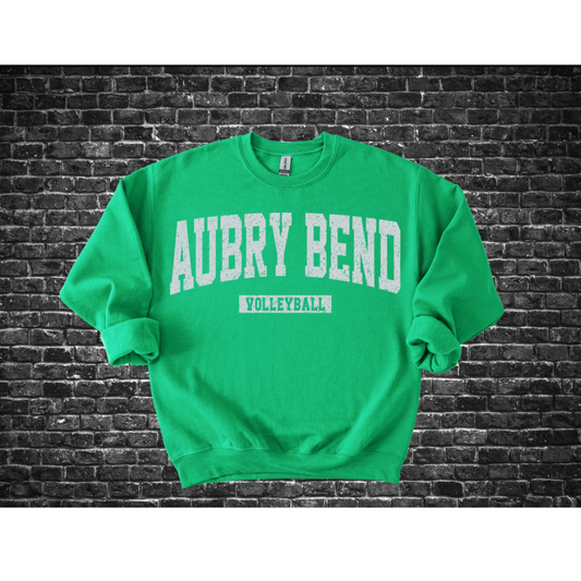 Aubrey Bend Middle School Volleyball White Text